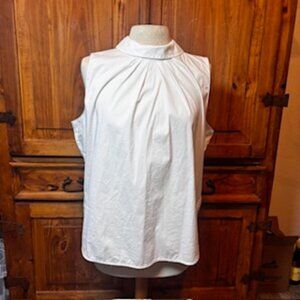 Ann Taylor Factory Sleeveless White Blouse - Size L
